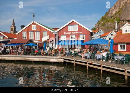 Hôtel-restaurant en bord de mer Bryggen Fjallbacka, Fjallbacka, Comté de Västra Götaland, Suède Banque D'Images