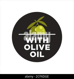 Icône huile d'olive. Symbole pour les produits à base d'huile d'olive. Illustration de Vecteur