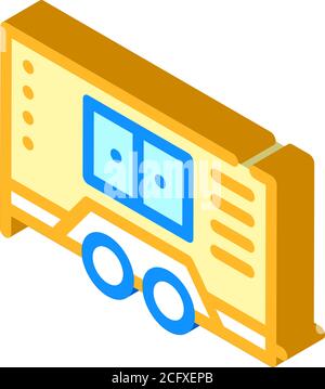 illustration vectorielle de l'icône isométrique de l'équipement de construction du générateur Illustration de Vecteur