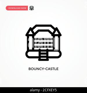 Icône de vecteur simple de château de Bouncy. Illustration moderne et simple à vecteur plat pour site Web ou application mobile Illustration de Vecteur