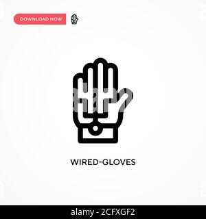 Wired-gloves simple vector Icon. Illustration moderne et simple à vecteur plat pour site Web ou application mobile Illustration de Vecteur