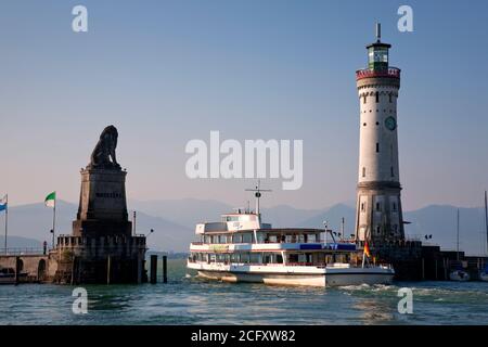 Géographie / Voyage, Allemagne, Bavière, Lindau, nouveau phare à Lindau, Lac de Constance, Westallgaeu (W, droits-supplémentaires-autorisation-Info-non-disponible Banque D'Images