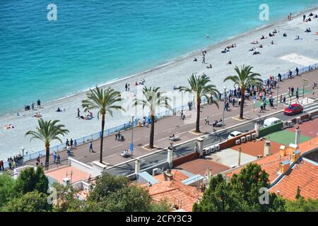 Nice, Côte d'Azur en Provence, France. Banque D'Images