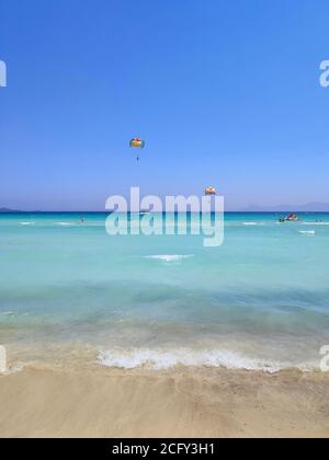Plage Playa de Muro, île de Majorque, Espagne. Banque D'Images