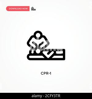 Icône de vecteur simple CPR-1. Illustration moderne et simple à vecteur plat pour site Web ou application mobile Illustration de Vecteur