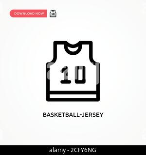 Icône vectorielle simple en jersey de basket-ball. Illustration moderne et simple à vecteur plat pour site Web ou application mobile Illustration de Vecteur