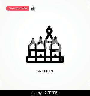 Icône de vecteur simple du Kremlin. Illustration moderne et simple à vecteur plat pour site Web ou application mobile Illustration de Vecteur