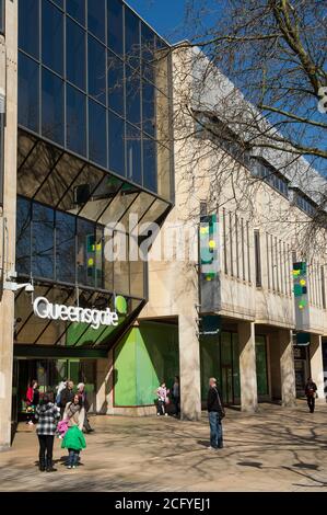 Centre commercial Queensgate dans la ville cathédrale de Peterborough, Cambridgeshire, Angleterre. Banque D'Images