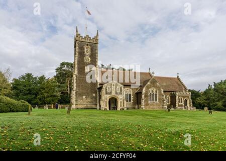 L'église Sainte-Marie-Madeleine, Sandringham, Norfolk, Royaume-Uni; utilisée par la famille royale lorsqu'elle est en résidence à la Maison Sandringham. Banque D'Images