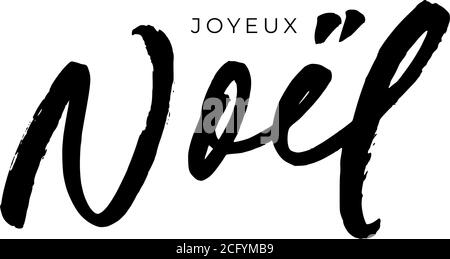 Joyeux Noël moderne pinceau vecteur calligraphie. Illustration de Vecteur