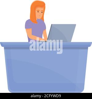 Icône de réception externalisée. Dessin animé de l'extérieur de la réception vecteur icône pour la conception de Web isolé sur fond blanc Illustration de Vecteur