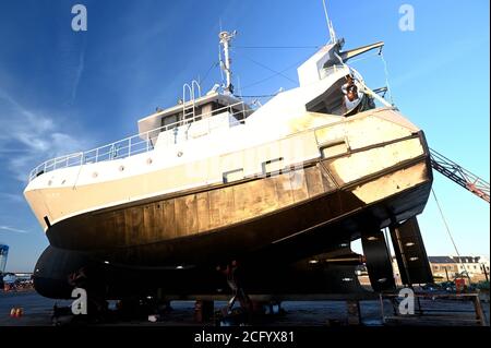 Photo prise en Bretagne française, port de Guilvinec Banque D'Images