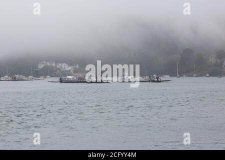 Le traversier inférieur qui relie Dartmouth et Kingjure sur la rivière Dart, Dartmouth, Devon, Angleterre, Royaume-Uni. Banque D'Images