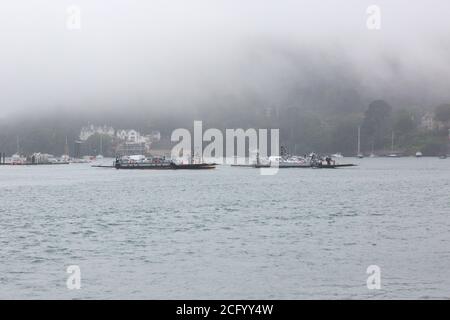 Le traversier inférieur qui relie Dartmouth et Kingjure sur la rivière Dart, Dartmouth, Devon, Angleterre, Royaume-Uni. Banque D'Images