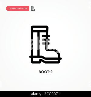 Icône de vecteur simple Boot-2. Illustration moderne et simple à vecteur plat pour site Web ou application mobile Illustration de Vecteur