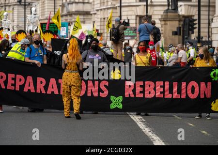 Londres, Royaume-Uni. 8 septembre 2020. XR rébellion Protest, Whitehall London UK Credit: Ian Davidson/Alay Live News Banque D'Images