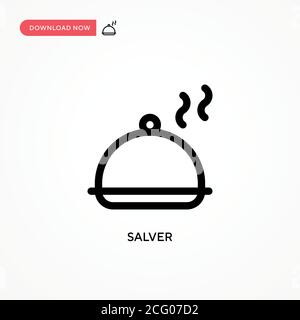 Icône de vecteur simple Salver. Illustration moderne et simple à vecteur plat pour site Web ou application mobile Illustration de Vecteur