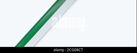 Bande en cuir avec le drapeau de l'Algérie. Banque D'Images