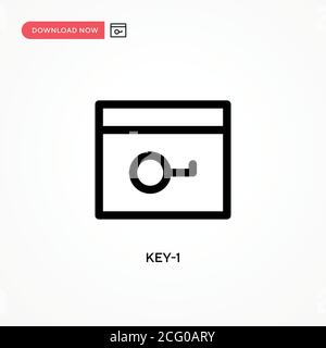 Icône de vecteur simple Key-1. Illustration moderne et simple à vecteur plat pour site Web ou application mobile Illustration de Vecteur