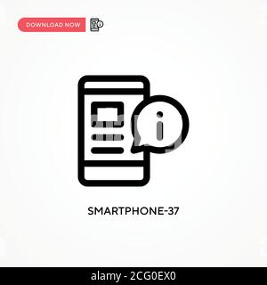 Icône de vecteur simple smartphone-37. Illustration moderne et simple à vecteur plat pour site Web ou application mobile Illustration de Vecteur