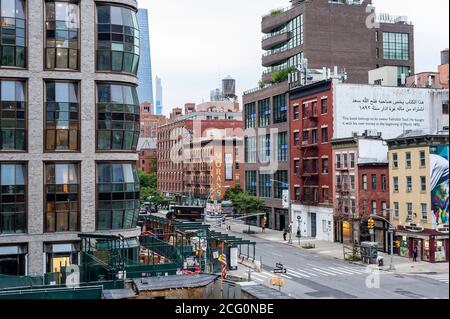 Activité sur la dixième avenue à Chelsea, à New York, le jeudi 3 septembre 2020. (© Richard B. Levine) Banque D'Images