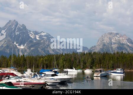Grand Teton, Wyoming célèbre photo spot Banque D'Images