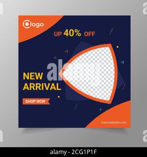 Modèle de bannière de vente de médias sociaux de mode, bannière de vente de mode moderne pour le Web et les médias sociaux, bannière de mode Illustration de Vecteur