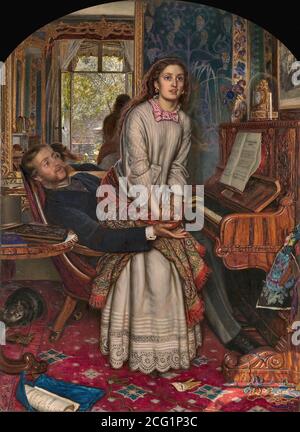 Hunt William Holman - la conscience d'Awakening - British School - 19e siècle Banque D'Images