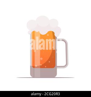 Bière mug fête fête fête fête fête fête fête concept plat illustration vectorielle Illustration de Vecteur