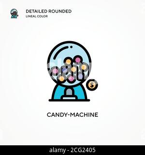 Icône de vecteur Candy-machine. Concepts modernes d'illustration vectorielle. Facile à modifier et à personnaliser. Illustration de Vecteur