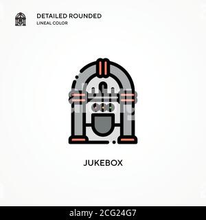 Icône de vecteur Jukebox. Concepts modernes d'illustration vectorielle. Facile à modifier et à personnaliser. Illustration de Vecteur