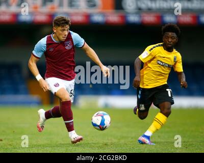 SOUTHEND, ANGLETERRE - SEPTEMBRE 06 : Harrison Ashby de West Ham United U21 en action pendant le Trophée EFL Southern Group Ainterest Southend United et West H Banque D'Images