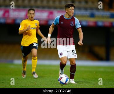 SOUTHEND, ANGLETERRE - SEPTEMBRE 06 : Harrison Ashby de West Ham United U21 pendant le Trophée EFL Southern Group Ainterest Southend United et West Ham United Banque D'Images