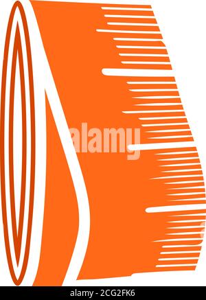 Icône Tape de mesure personnalisée. Conception couleur plate. Illustration vectorielle. Illustration de Vecteur