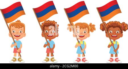 drapeau arménien dans la main Illustration de Vecteur