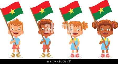 Drapeau Burkina Faso dans la main Illustration de Vecteur