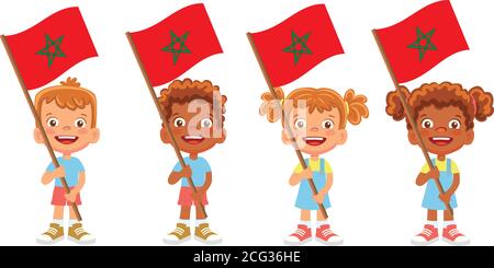 Drapeau marocain dans la main Illustration de Vecteur