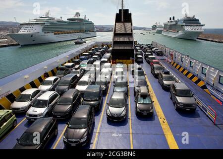 Ferry de Civitavecchia à la Sardaigne Banque D'Images
