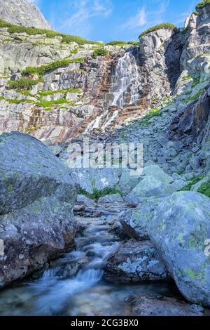 High Tatras - la cascade Skok - Slovaquie - Mlynicka vallée de dolina Banque D'Images