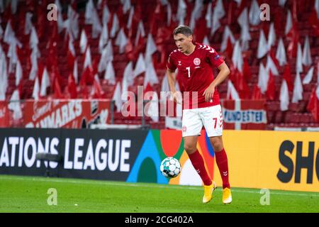 Copenhague, Danemark. 08 septembre 2020. Robert Skov (7) du Danemark vu lors du match de la Ligue des Nations de l'UEFA entre le Danemark et l'Angleterre à Parken à Copenhague. (Crédit photo : Gonzales photo/Alamy Live News Banque D'Images