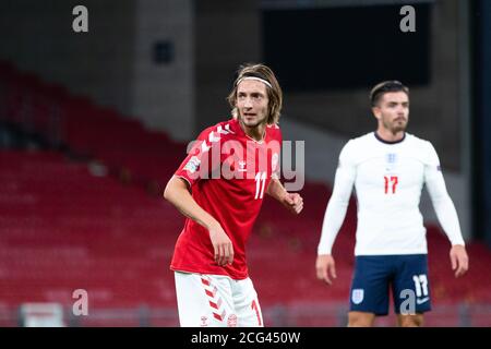 Copenhague, Danemark. 08 septembre 2020. Rasmus Falk (11) du Danemark vu lors du match de la Ligue des Nations de l'UEFA entre le Danemark et l'Angleterre à Parken à Copenhague. (Crédit photo : Gonzales photo/Alamy Live News Banque D'Images