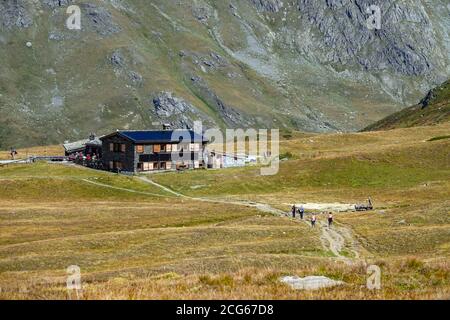 Le refuge du Plan du Lac, Bellecombe, Termignon, Parc National de la Vanoise, Maurienne, France Banque D'Images