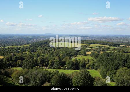 Vue de la colline de l'Wychbury Clent Hills, Worcestershire, Angleterre, Royaume-Uni. Banque D'Images