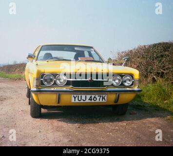 Ford Cortina GT Mark trois photo vintage vers 1981 construite par Ford au Royaume-Uni de 1962 à 1982, c'était la voiture la plus vendue au Royaume-Uni des années 1970. Banque D'Images