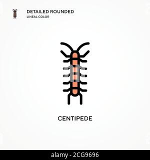 Icône de vecteur de Centipede. Concepts modernes d'illustration vectorielle. Facile à modifier et à personnaliser. Illustration de Vecteur