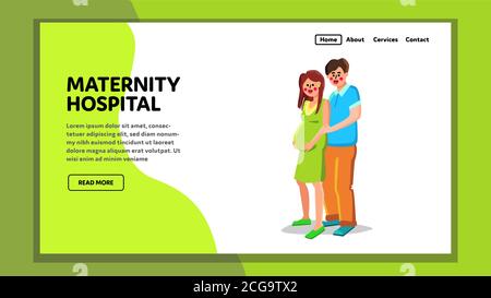 Maternité consultation de l'hôpital parents Illustration vectorielle plate Illustration de Vecteur