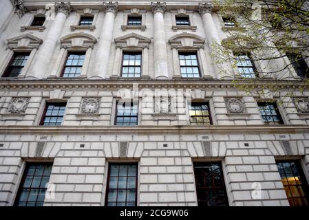 Le centre de l'Art Noaveau en Europe. Façade de l'ancien bâtiment à Londres. Banque D'Images