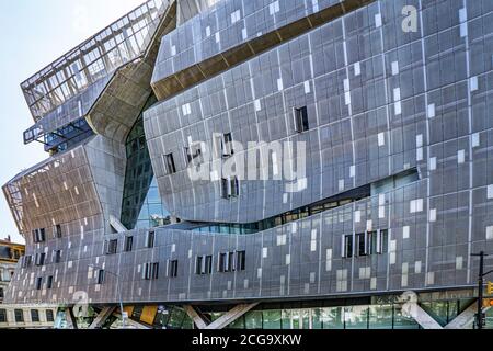 41 Cooper Square, détail de la façade extérieure, Cooper Union, New York City, New York, États-Unis Banque D'Images