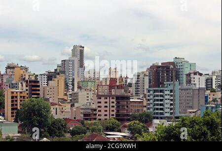 Vue partielle sur les villes à l'intérieur de l'État du Rio Grande do Sul, l'État le plus au sud du Brésil. Banque D'Images