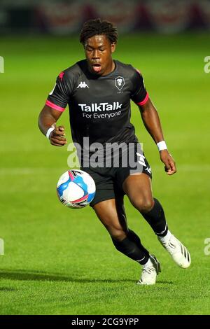 SALFORD, ANGLETERRE. 9 SEPTEMBRE 2020 Salfords Brandon Thomas - Asante avance pendant le match de Trophée EFL entre Salford City et Manchester United à Moor Lane, Salford. (Credit: Chris Donnelly | MI News) Credit: MI News & Sport /Alay Live News Banque D'Images